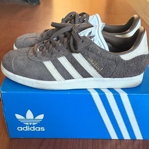 Adidas Gazelle Suede Brown and Cream Sneakers